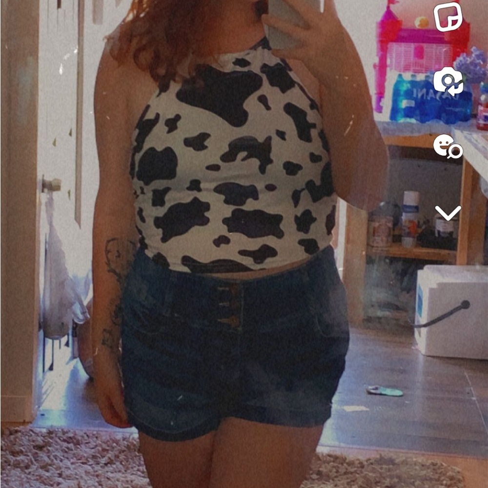 Cow crop top